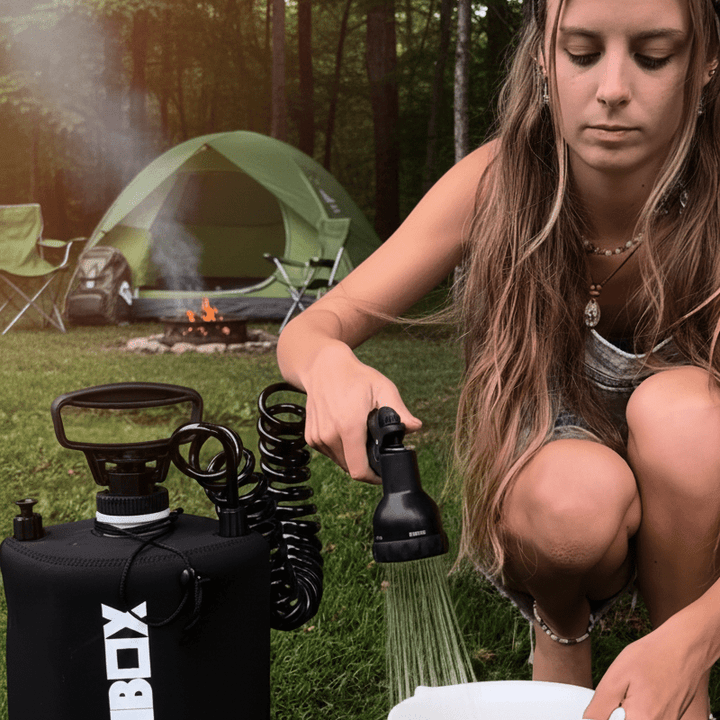 BeachBox Portable Shower Tank - 'Play Dirty' / Black