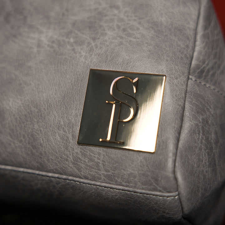 Sole Premise Grey Leather Toiletry Bag