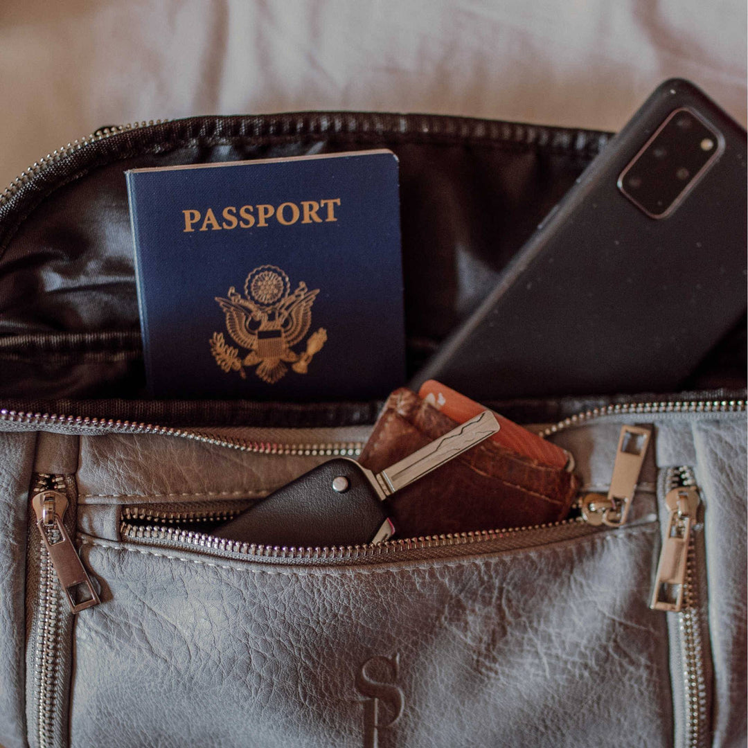 Sole Premise Grey Luciano Leather Sling Bag