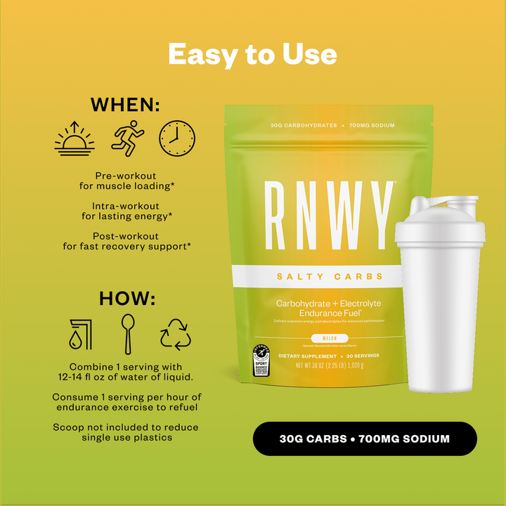 RNWY Salty Carbs® - Carbohydrate Electrolyte Supplement
