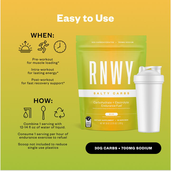 RNWY Salty Carbs® - Carbohydrate Electrolyte Supplement