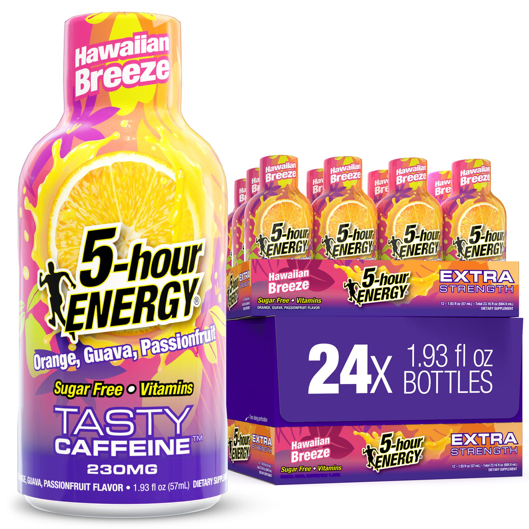 24 Pack Hawaiian Breeze Energy Shots - Extra Strength