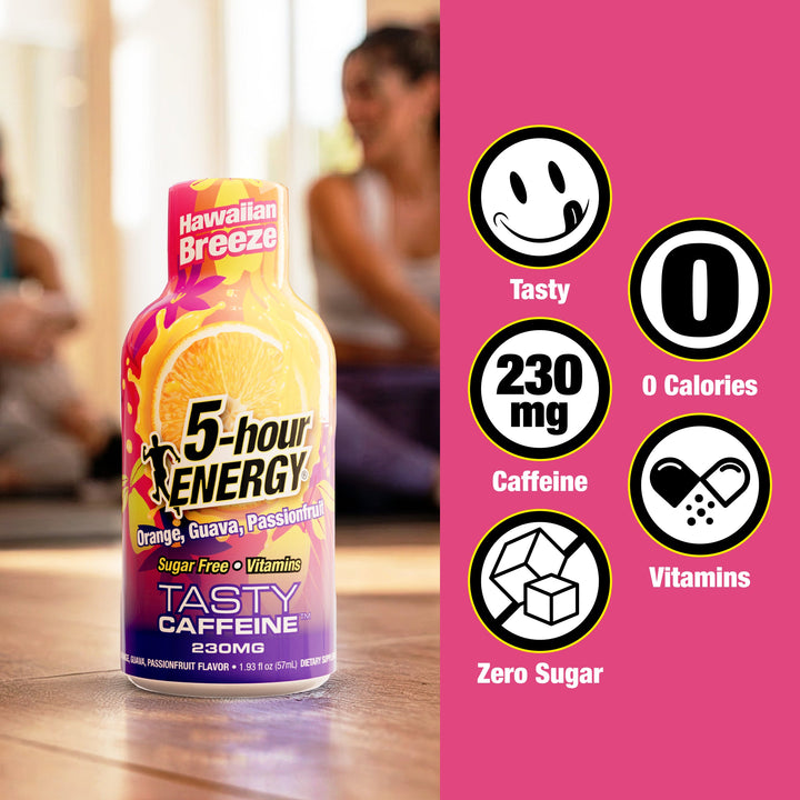 24 Pack Hawaiian Breeze Energy Shots - Extra Strength