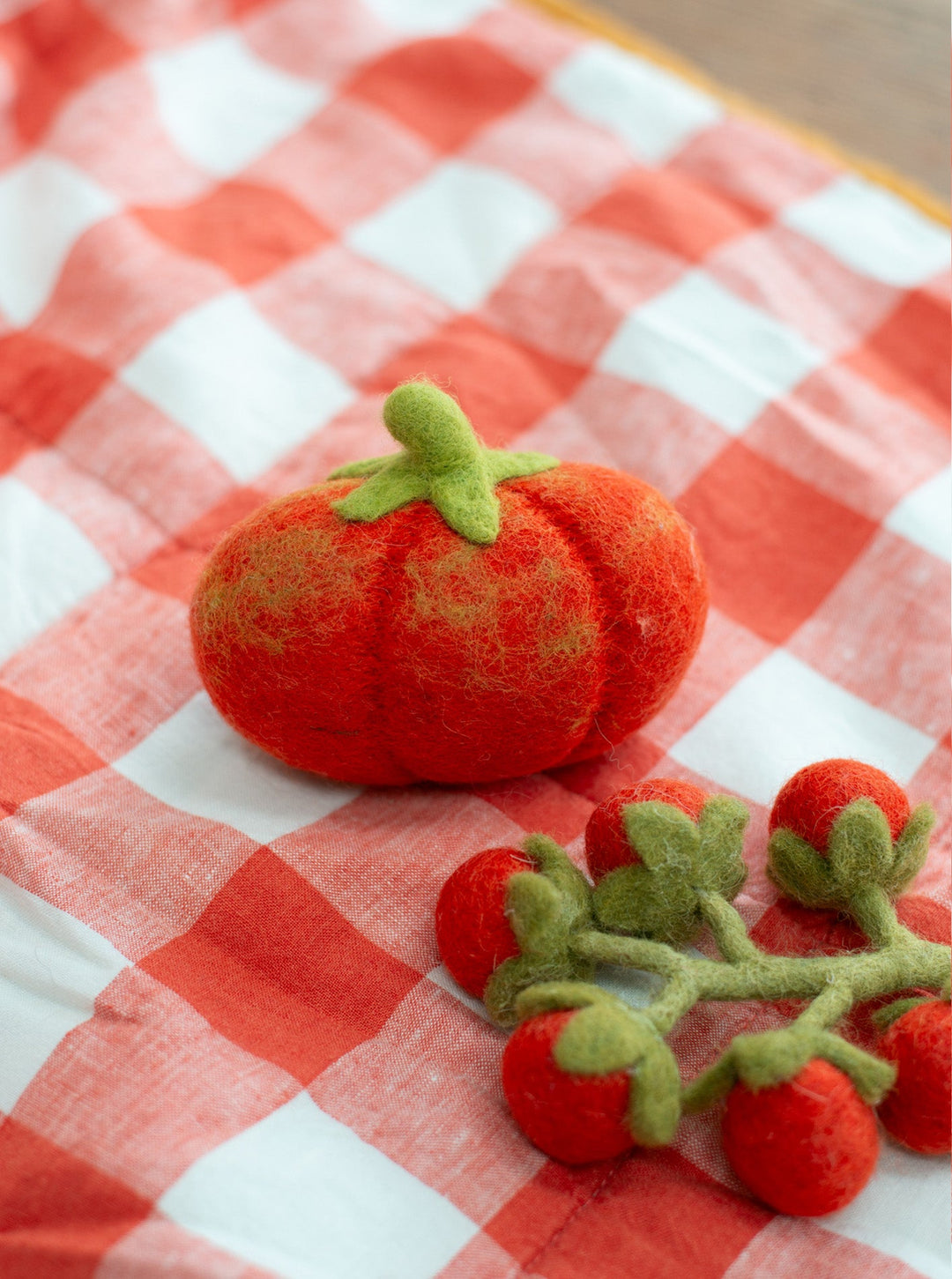 Heirloom Tomato Wool Pet Toy for Dogs and Cats