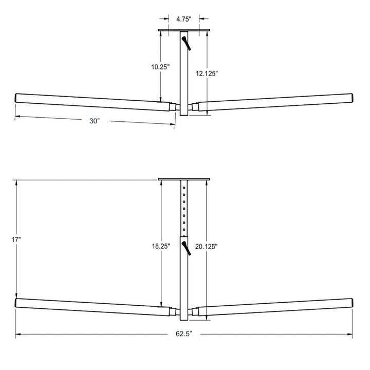 Hi-Port 2 Surfboard Ceiling Storage Rack - Adjustable Design