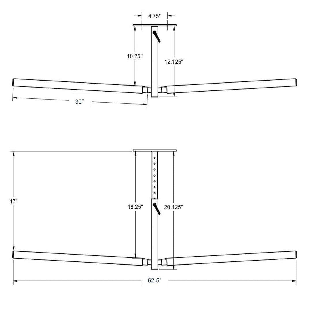 Hi-Port 2 Adjustable Ceiling Storage Rack for SUPs
