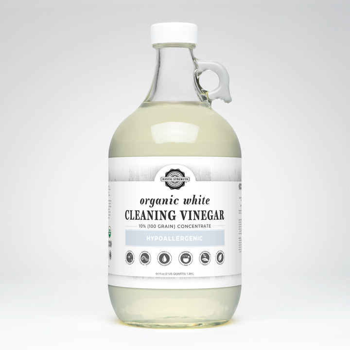 Rustic Strength Organic White Cleaning Vinegar Concentrate | 10% 100 grain