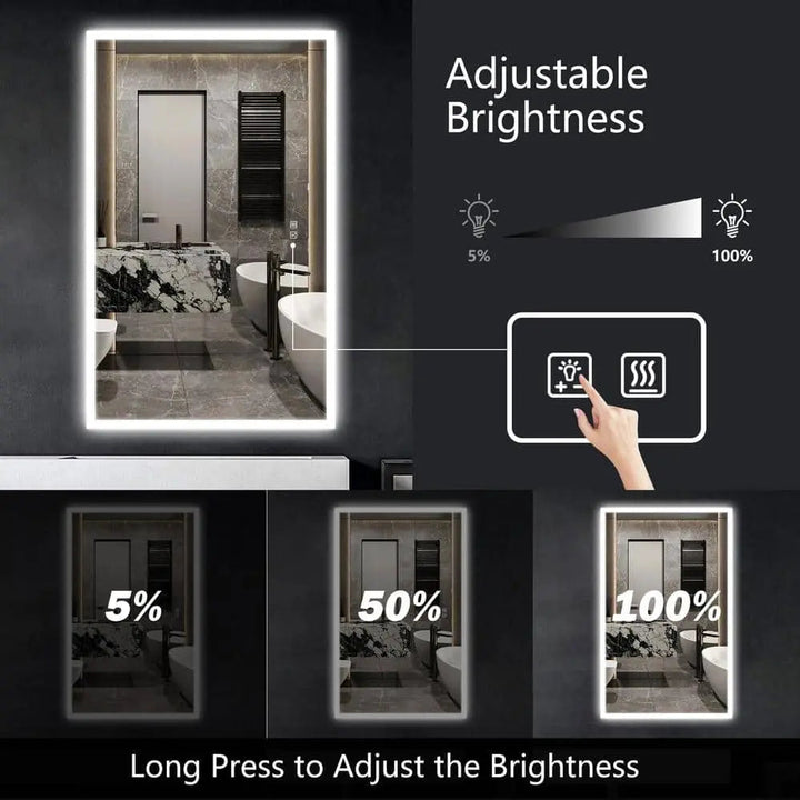 Hausvita Deluxe Edge Glow LED Bathroom Mirror