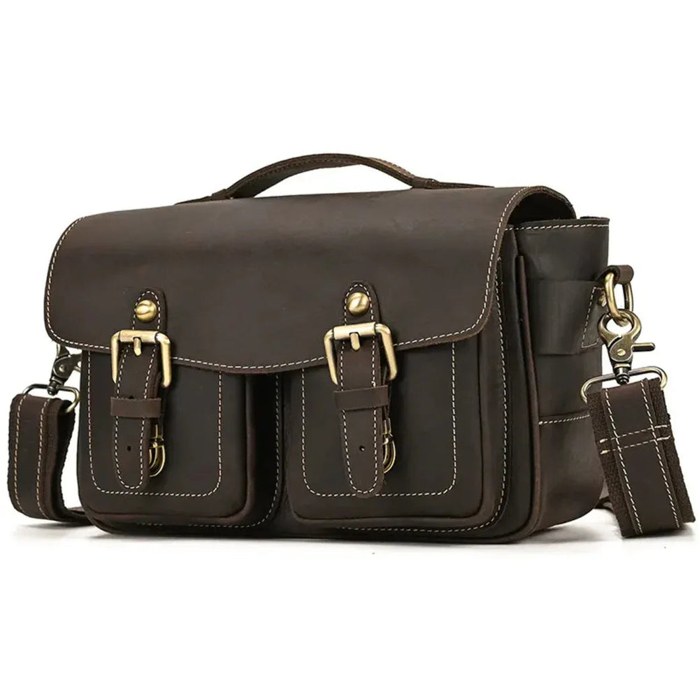 The Faust Leather Camera Bag | Crossbody Vintage Camera Messenger Bag