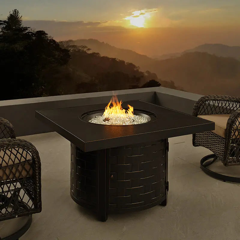 Henley 40" Round Convertible Gas Fire Pit Table