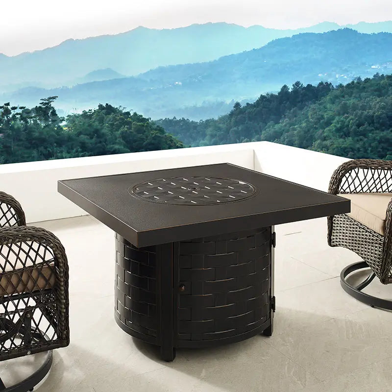 Henley 40" Round Convertible Gas Fire Pit Table