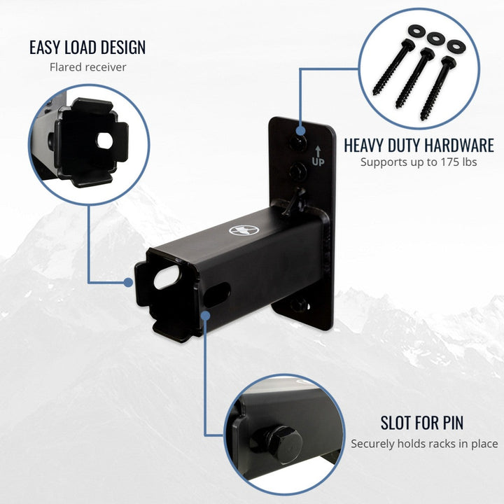 Hitch Wall Mount Rack for Bike and Cargo Storage