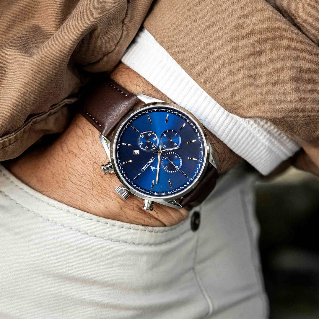 Vincero Collective The Chrono S2 - Blue/Brown