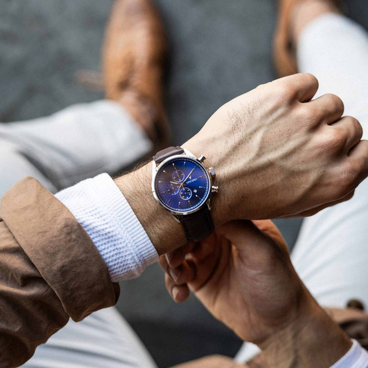 Vincero Collective The Chrono S2 - Blue/Brown