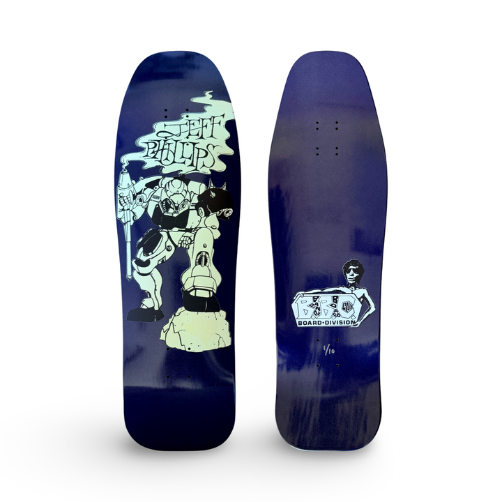 Jeff Phillips BBC Gundam GLOW-IN-DARK Limited Edition, HAND-PAINTED Deck (1 of 10)