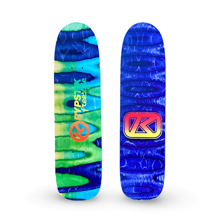 Krypstik FREESTYLE Spectrum Wood Deck 7.3” x 27.75” 1 of 1 HAND PAINTED