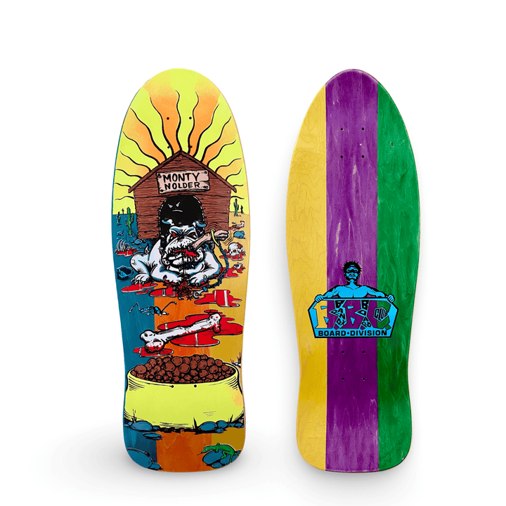 BBC Monty Nolder Bulldog #2 ONE OF A KIND Deck 10.25”x31” HAND-PAINTED 1 of 1