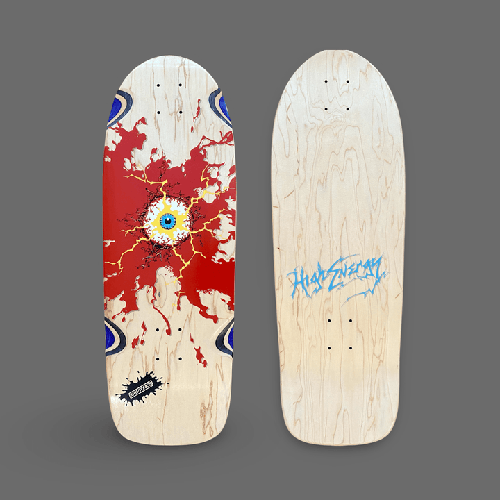 Brand-X Skateboards Electric Eye Limited Edition Deck 10”x30” HAND-PAINTED 1 of 15