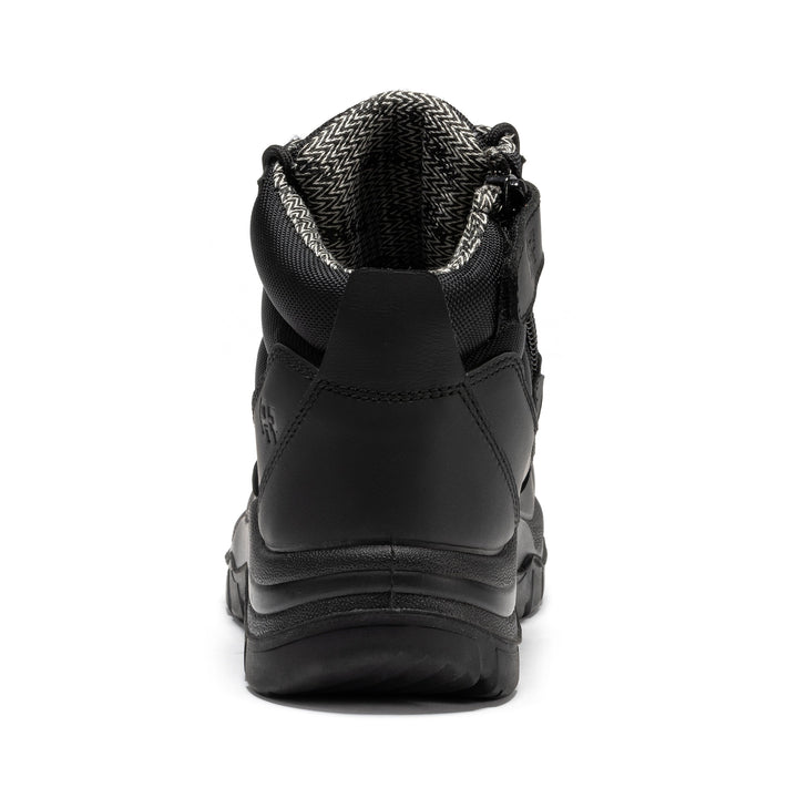 ROCKROOSTER Avalon Black 6 Inch Zip-sided Composite toe Leather Work Boots CP213BK