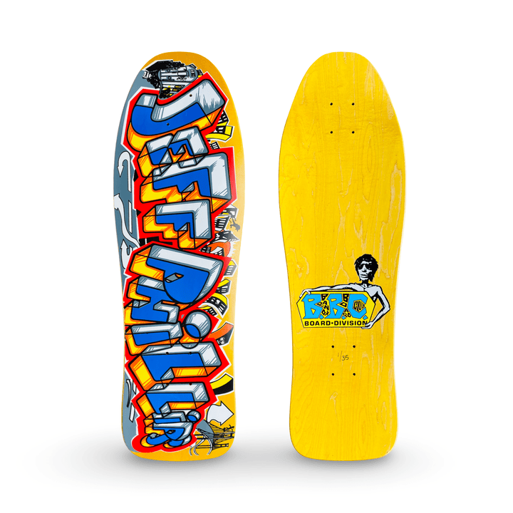 Jeff Phillips GRAFFITI Limited Edition, Yellow HAND PAINTED BBC Deck 1 of 35
