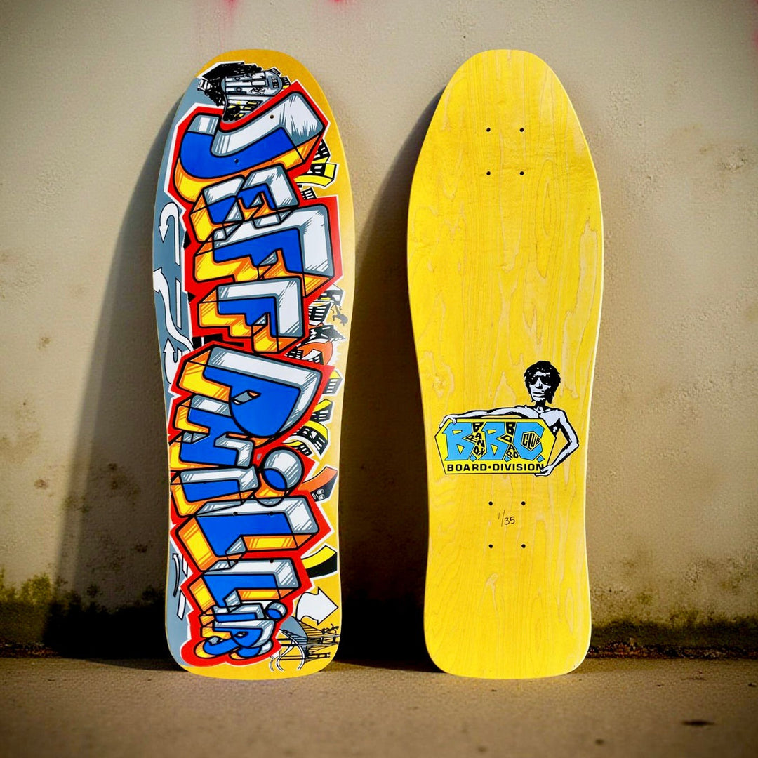 Jeff Phillips GRAFFITI Limited Edition, Yellow HAND PAINTED BBC Deck 1 of 35
