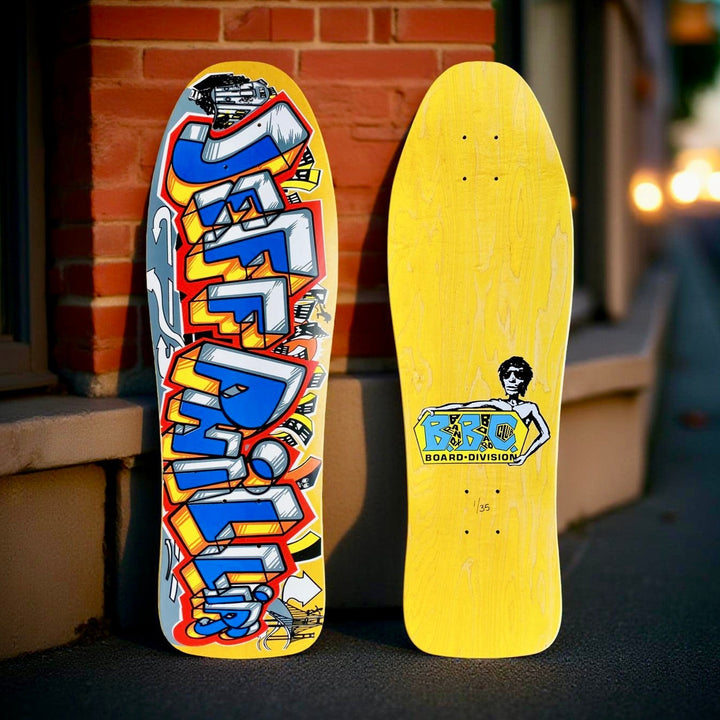 Jeff Phillips GRAFFITI Limited Edition, Yellow HAND PAINTED BBC Deck 1 of 35