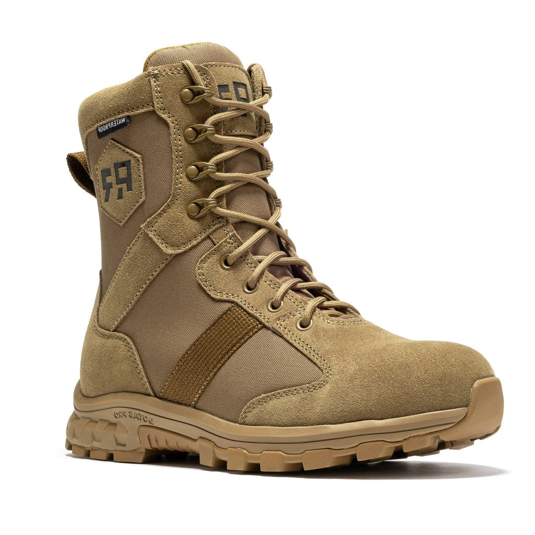 ROCKROOSTER Colmar Coyote 8 inch Suede Leather Waterproof Tactical &amp; Military Boots AB500