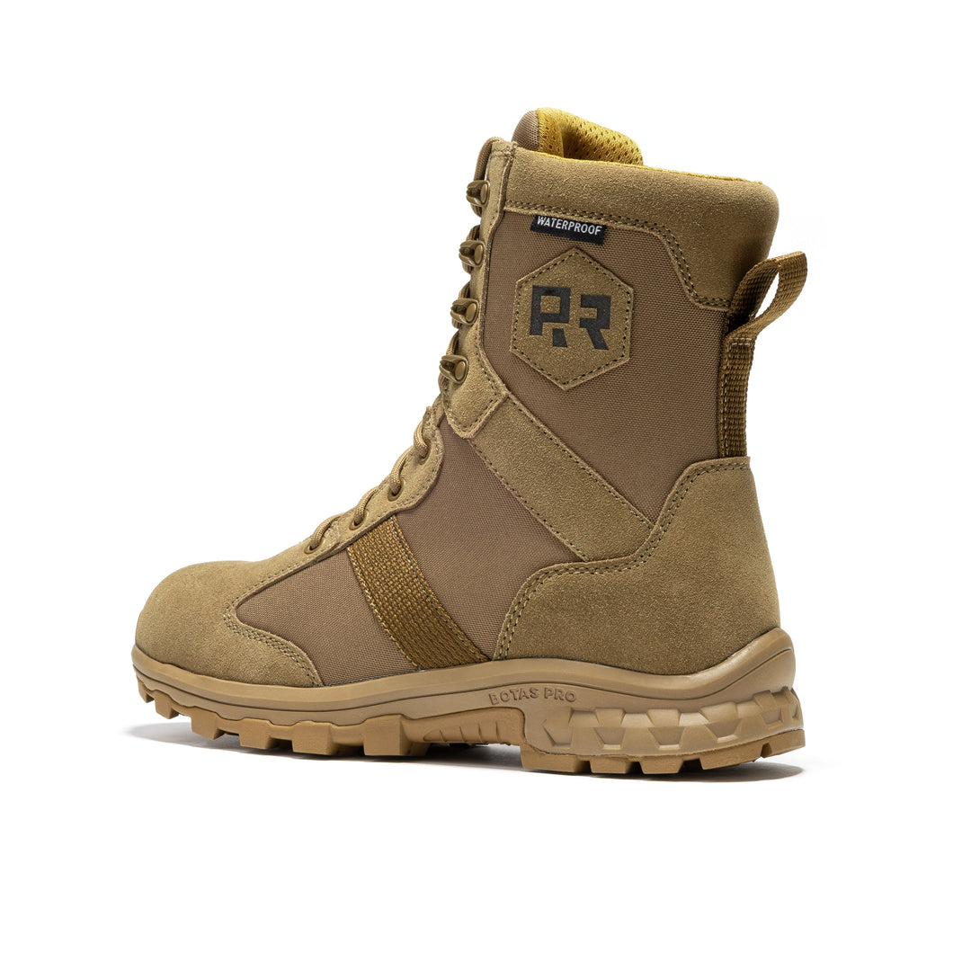 ROCKROOSTER Colmar Coyote 8 inch Suede Leather Waterproof Tactical &amp; Military Boots AB500