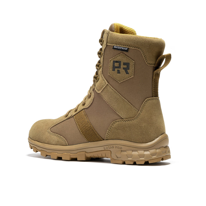 ROCKROOSTER Colmar Coyote 8 inch Suede Leather Waterproof Tactical &amp; Military Boots AB500