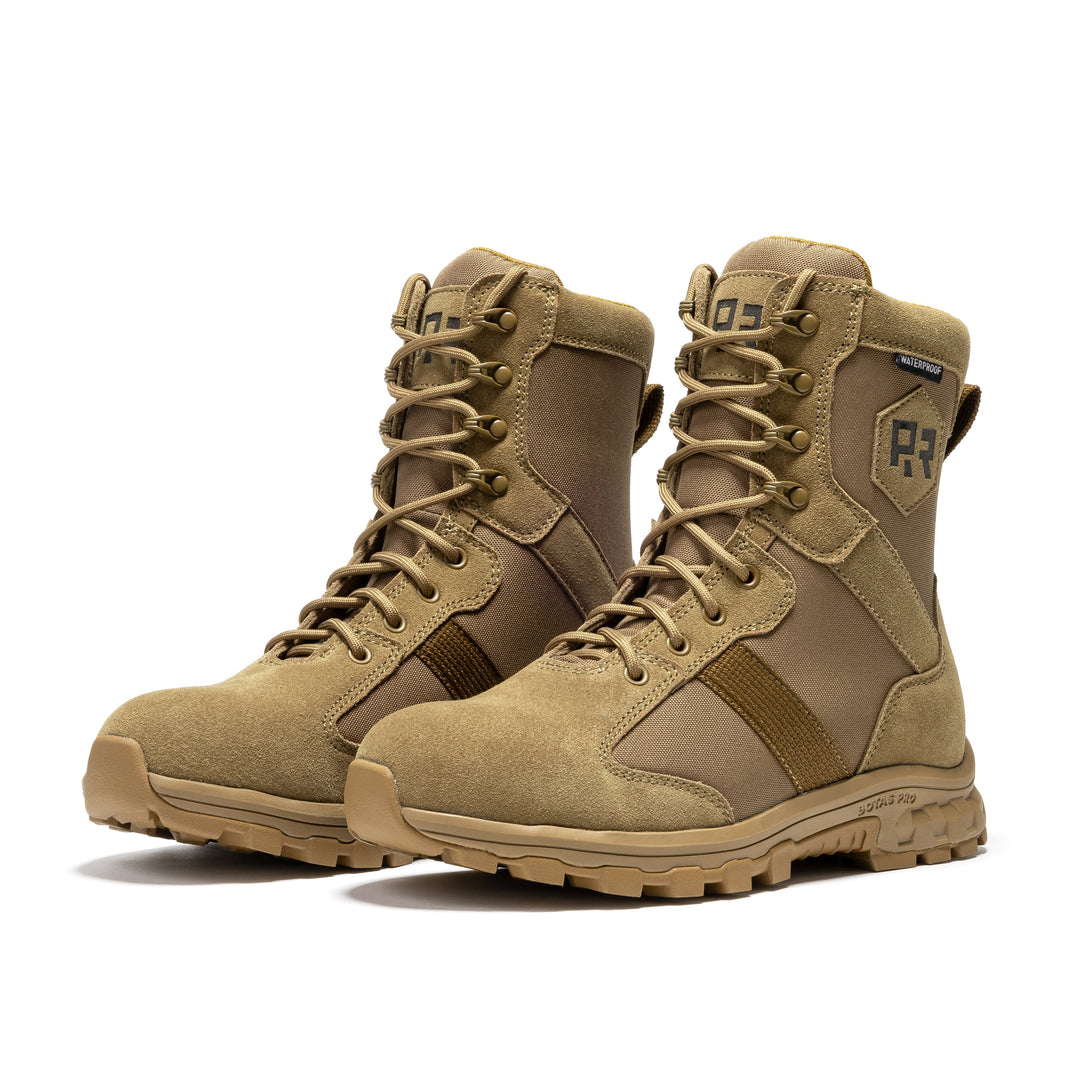ROCKROOSTER Colmar Coyote 8 inch Suede Leather Waterproof Tactical &amp; Military Boots AB500