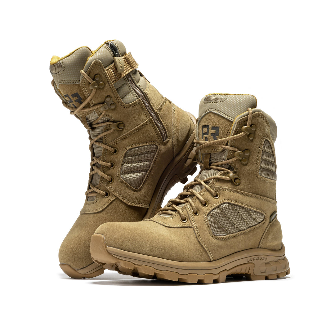 ROCKROOSTER Burano Coyote 8 inch Suede Leather Waterproof Tactical &amp; Military Boots AB540