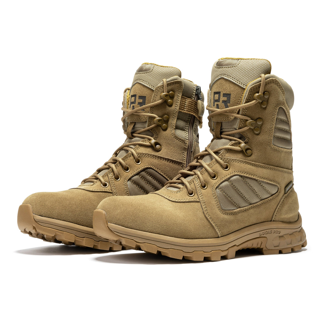 ROCKROOSTER Burano Coyote 8 inch Suede Leather Waterproof Tactical &amp; Military Boots AB540