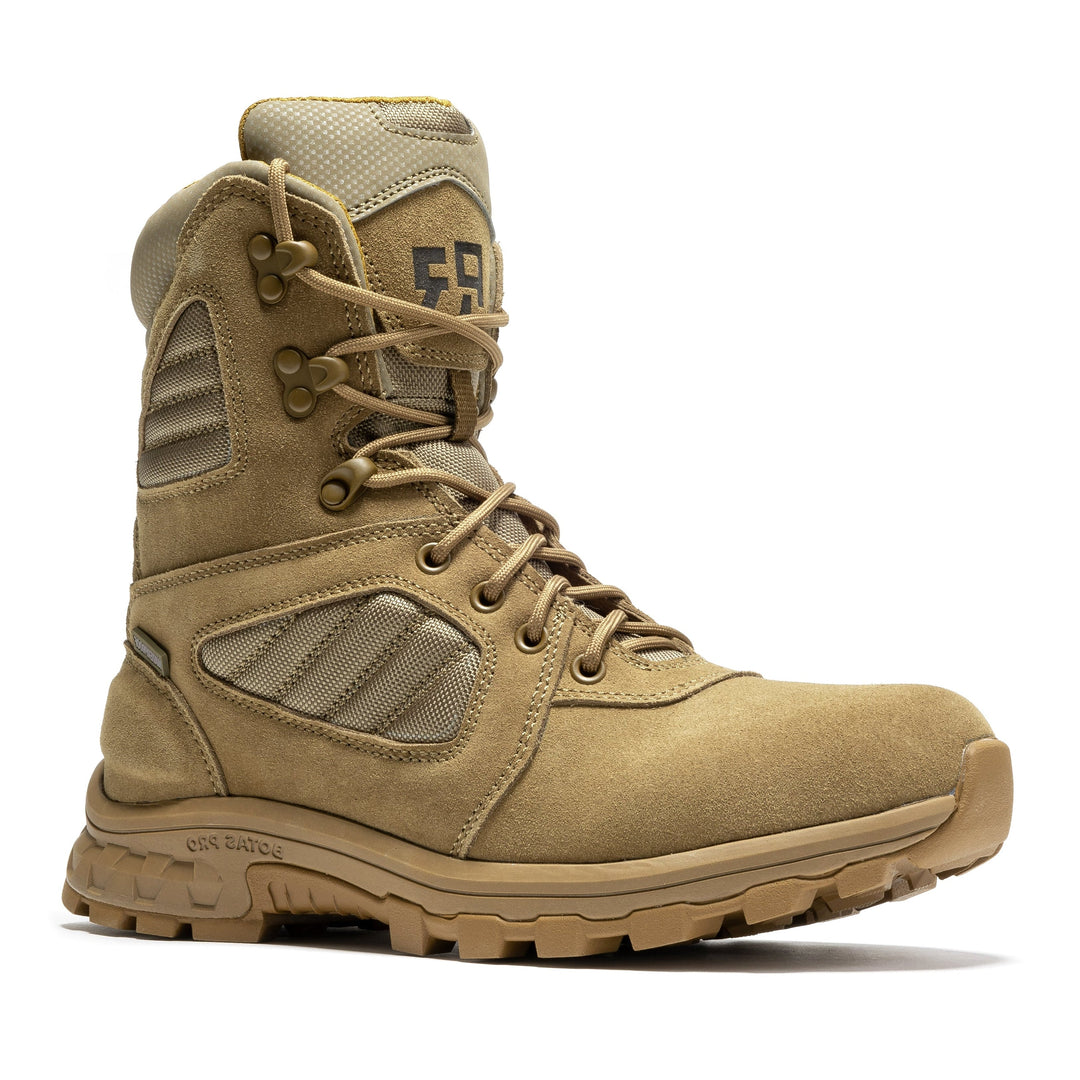 ROCKROOSTER Burano Coyote 8 inch Suede Leather Waterproof Tactical &amp; Military Boots AB540