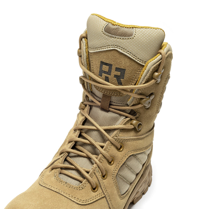 ROCKROOSTER Burano Coyote 8 inch Suede Leather Waterproof Tactical &amp; Military Boots AB540
