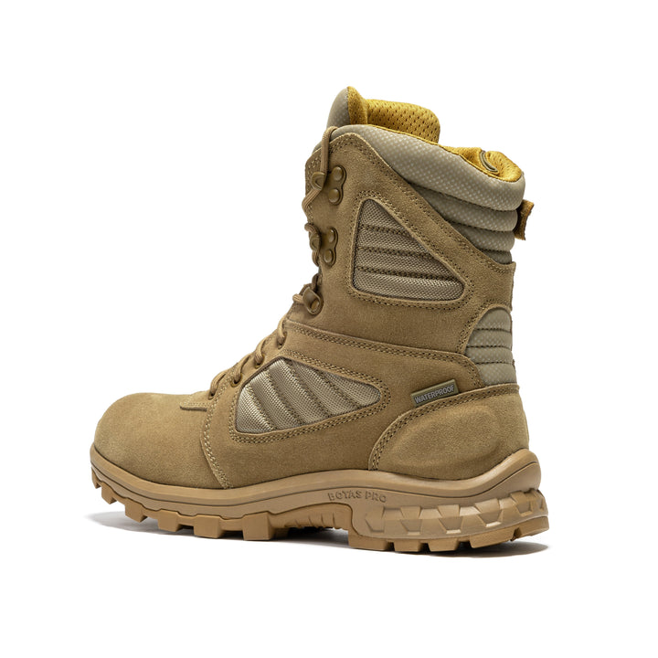 ROCKROOSTER Burano Coyote 8 inch Suede Leather Waterproof Tactical &amp; Military Boots AB540