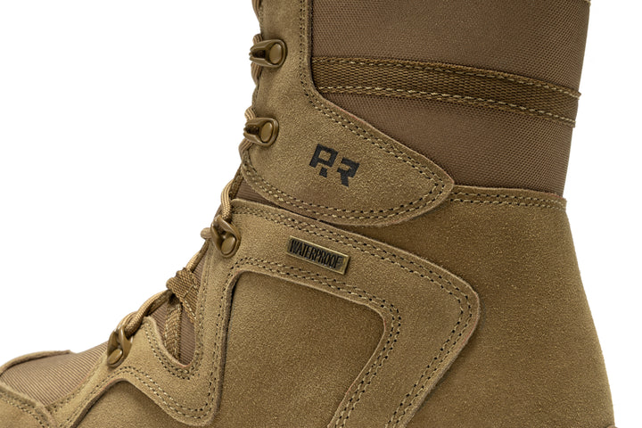 ROCKROOSTER Colmar Coyote 8 inch Suede Leather Waterproof Tactical &amp; Military Boots AB520