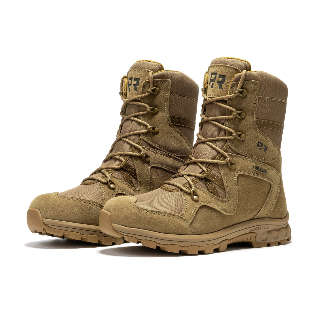 ROCKROOSTER Colmar Coyote 8 inch Suede Leather Waterproof Tactical &amp; Military Boots AB520