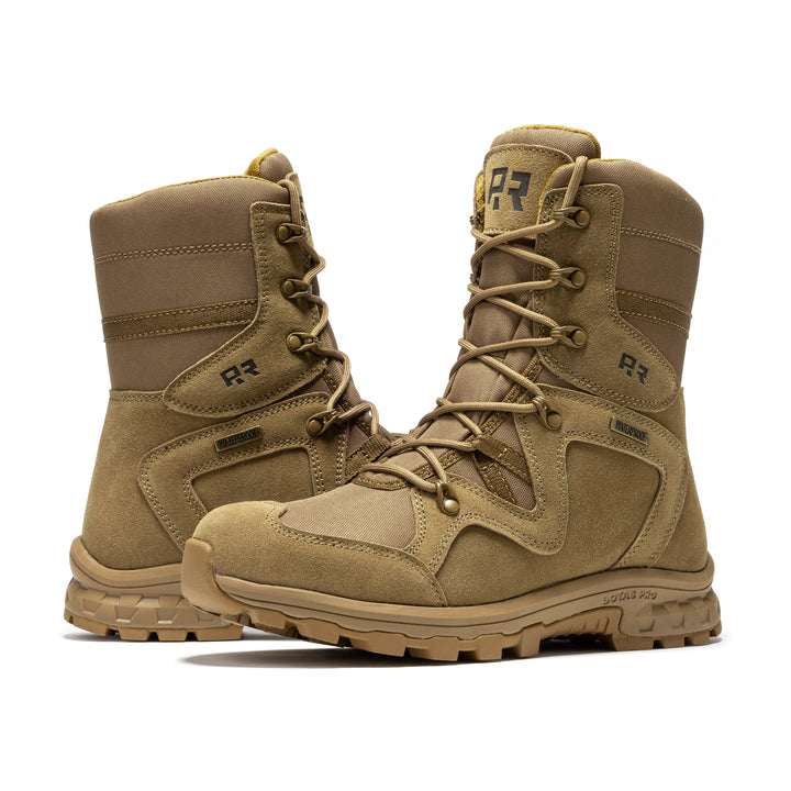 ROCKROOSTER Colmar Coyote 8 inch Suede Leather Waterproof Tactical &amp; Military Boots AB520