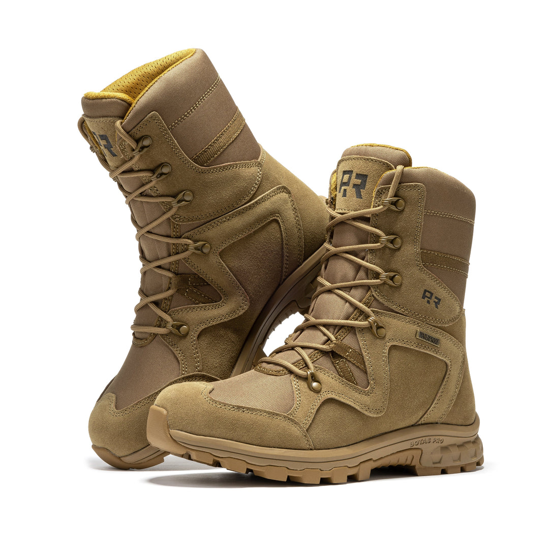 ROCKROOSTER Colmar Coyote 8 inch Suede Leather Waterproof Tactical &amp; Military Boots AB520