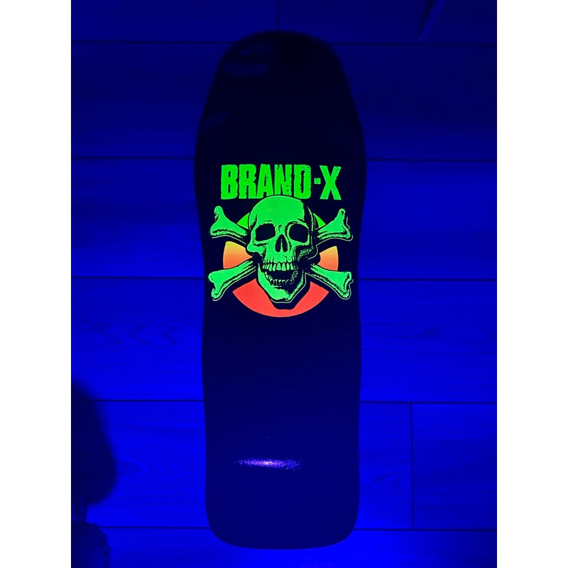 Knucklehead FLOCKED, FLUORESCENT & GLOW-IN-DARK Limited Edition Deck 10.1"x30" HAND PAINTED 1 of 5