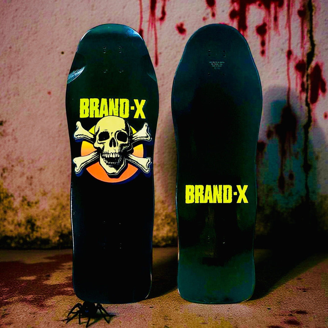 Knucklehead FLOCKED, FLUORESCENT & GLOW-IN-DARK Limited Edition Deck 10.1"x30" HAND PAINTED 1 of 5