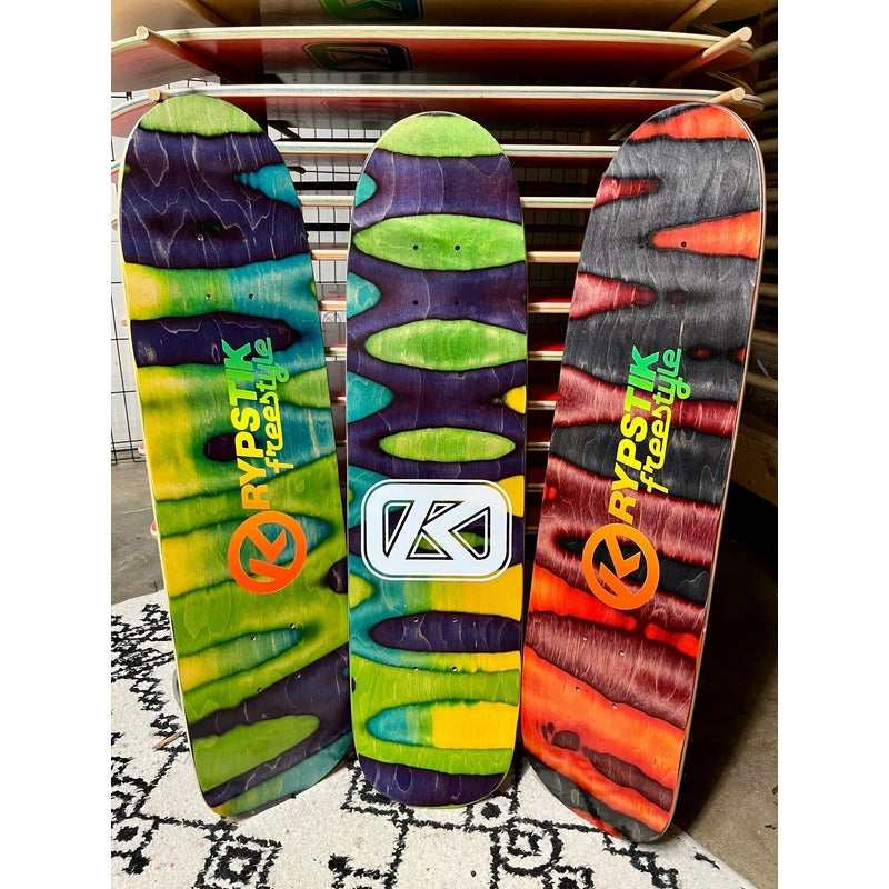 Krypstik FREESTYLE Spectrum Wood Deck 7.3” x 27.75” 1 of 1 HAND PAINTED