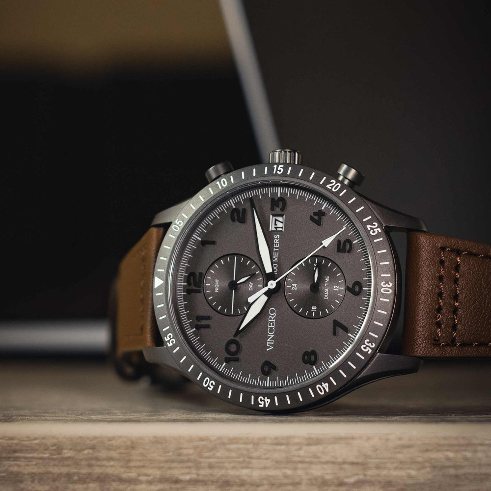 Vincero Collective The Altitude - Gunmetal/Walnut