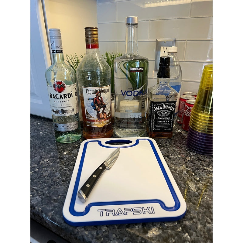 TRAPSKI Premium 1/2 Inch Thick HDPE Cutting Boards | Food-Grade Kitchen Prep Surface | Juice Grooves | Made in the USA