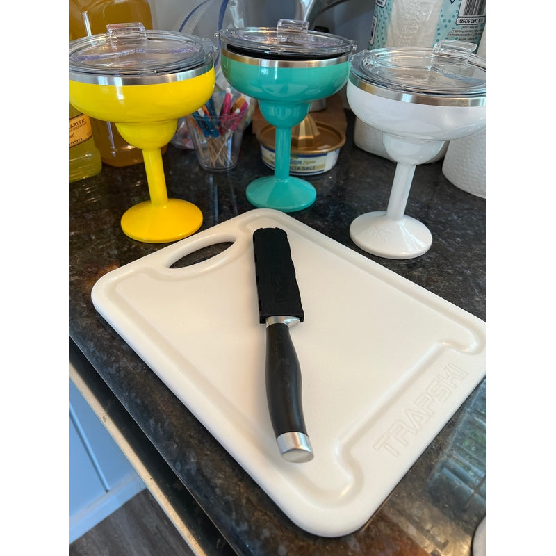 TRAPSKI Premium 1/2 Inch Thick HDPE Cutting Boards | Food-Grade Kitchen Prep Surface | Juice Grooves | Made in the USA