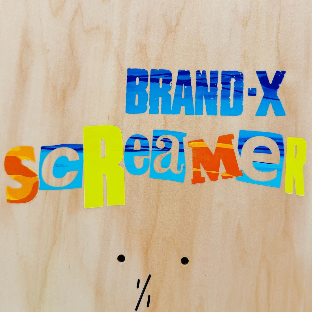 Hand-Painted Screamer Skateboard Deck - Brand-X
