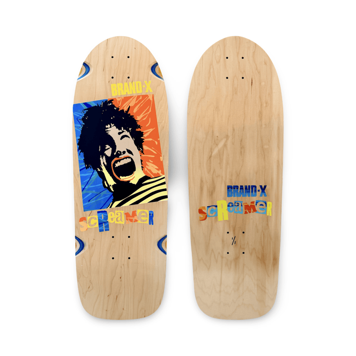 Hand-Painted Screamer Skateboard Deck - Brand-X