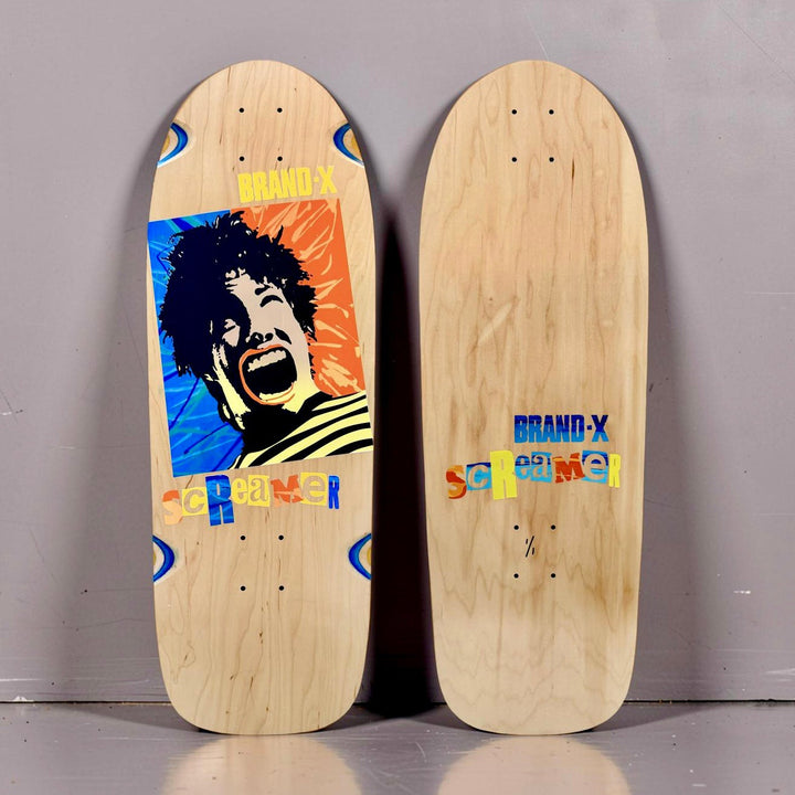 Hand-Painted Screamer Skateboard Deck - Brand-X