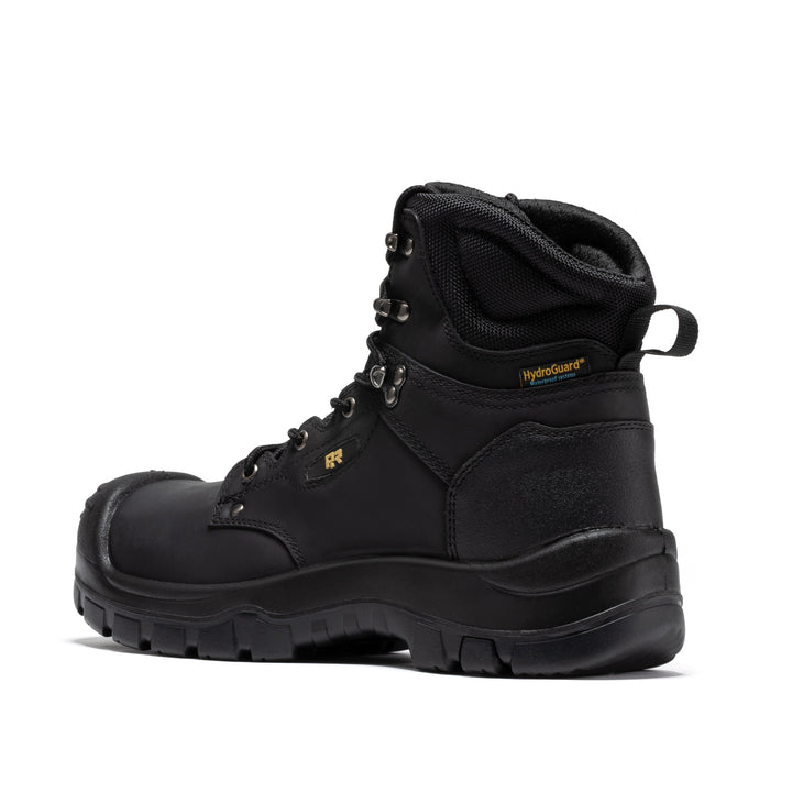 ROCKROOSTER Woodland Black 6 inch Waterproof Composite Toe Leather Work Boots AK662