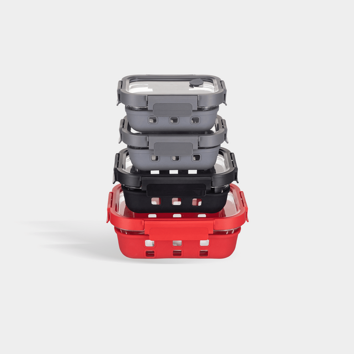 Glass Containers + Lids Set